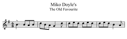 Miko Doyle's - staff notation