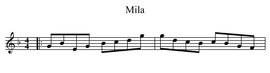 Mila - staff notation