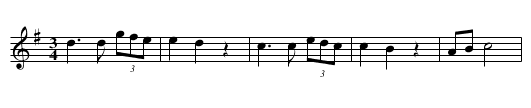 Milan Minuet - staff notation