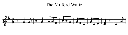 Milford Waltz, The - staff notation