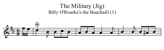 Military (Jig), The - staff notation