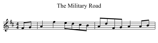 Military Road, The  - staff notation
