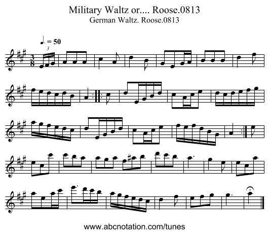 Military Waltz or.... Roose.0813 - staff notation
