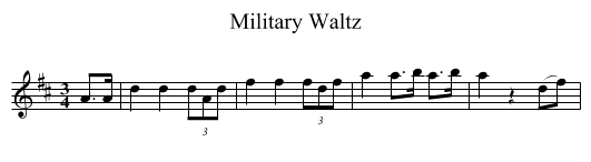 Military Waltz - staff notation