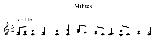 Milites - staff notation