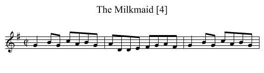 Milkmaid [4], The - staff notation