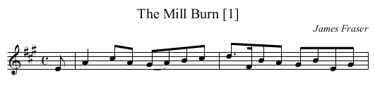 Mill Burn [1], The - staff notation
