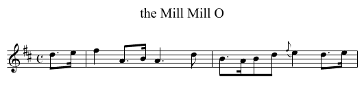 Mill Mill O, the  - staff notation