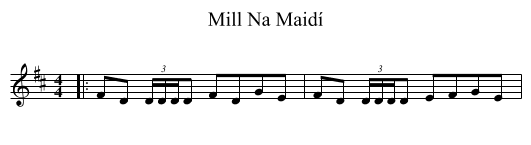 Mill Na Maidí - staff notation