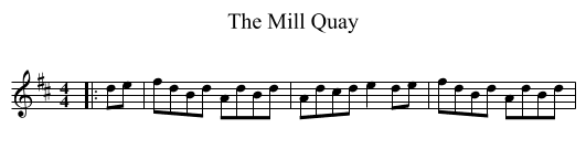 Mill Quay, The  - staff notation