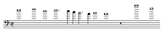 Mille regrets - staff notation