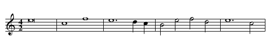 Mille regretz - staff notation