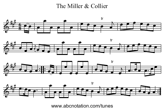 Miller & Collier, The - staff notation