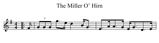Miller O’ Hirn, The - staff notation