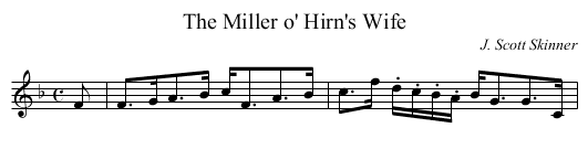 Miller o' Hirn's Wife, The - staff notation