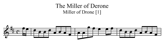 Miller of Derone, The - staff notation