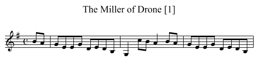 Miller of Drone [1], The - staff notation