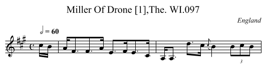 Miller Of Drone [1],The. WI.097 - staff notation