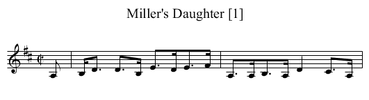 Miller's Daughter [1] - staff notation
