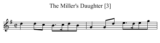 Miller's Daughter [3], The - staff notation