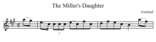 Miller's Daughter, The  - staff notation