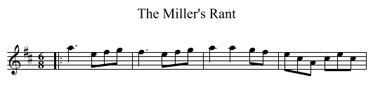 Miller's Rant, The  - staff notation