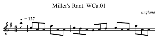 Miller's Rant. WCa.01 - staff notation