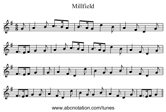 Millfield - staff notation