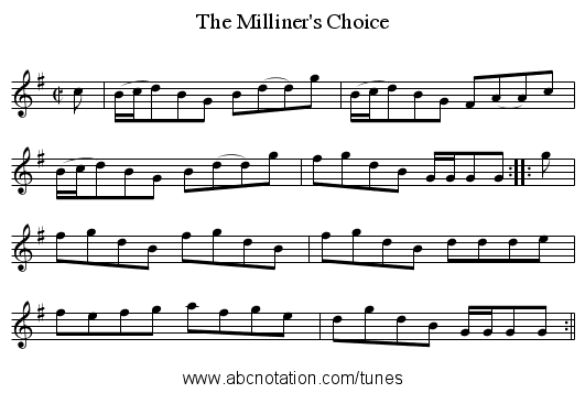 Milliner's Choice, The - staff notation