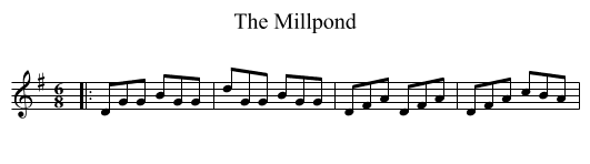 Millpond, The  - staff notation