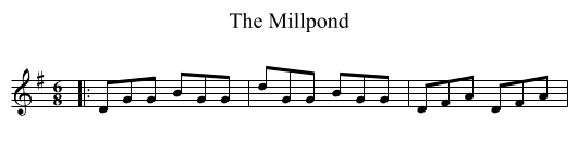 Millpond, The  - staff notation