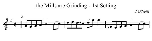 Mills are Grinding - 1st Setting, the  - staff notation
