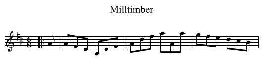 Milltimber - staff notation