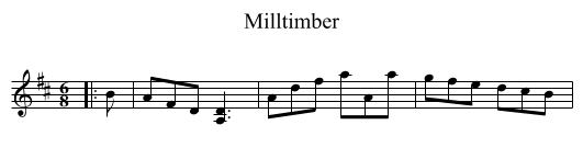 Milltimber - staff notation