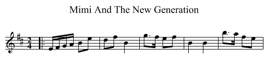 Mimi And The New Generation - staff notation