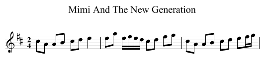 Mimi And The New Generation - staff notation