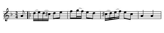 Min gånglåt - staff notation