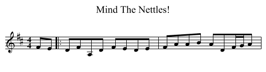 Mind The Nettles! - staff notation