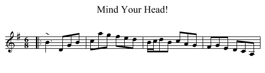Mind Your Head! - staff notation