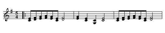 Mindrele - staff notation