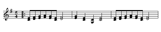 Mindrele - staff notation