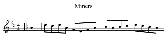 Miners - staff notation