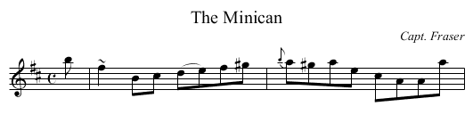 Minican, The - staff notation