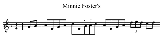 Minnie Foster's - staff notation