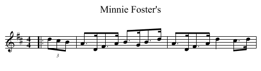 Minnie Foster's - staff notation