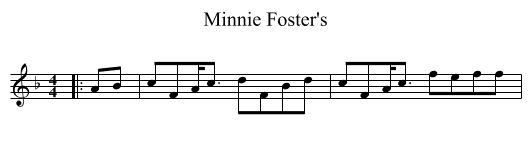 Minnie Foster's - staff notation