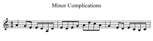 Minor Complications - staff notation