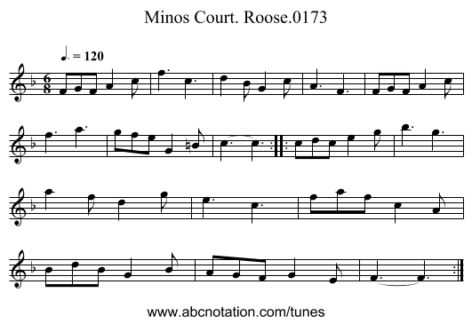 Minos Court. Roose.0173 - staff notation
