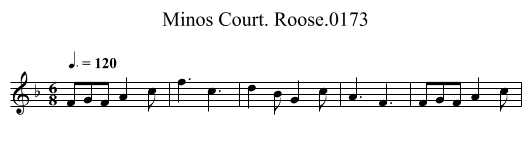 Minos Court. Roose.0173 - staff notation