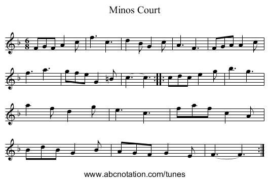 Minos Court - staff notation